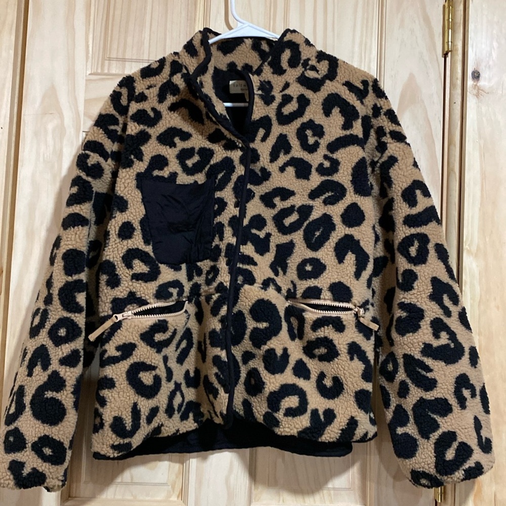 Salt water luxe leopard zip up nwot